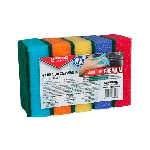 Gąbki do zmywania Office Products Maxi 5szt.