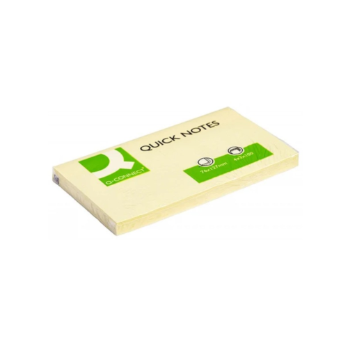 Bloczek samoprzylepny Q-Connect 127x76mm 100szt, jasnożółte