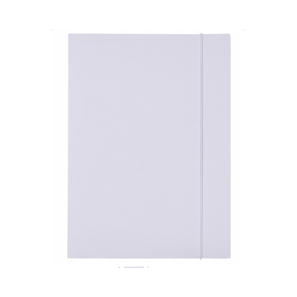 Teczka płaska z gumką Office Products A4, biała