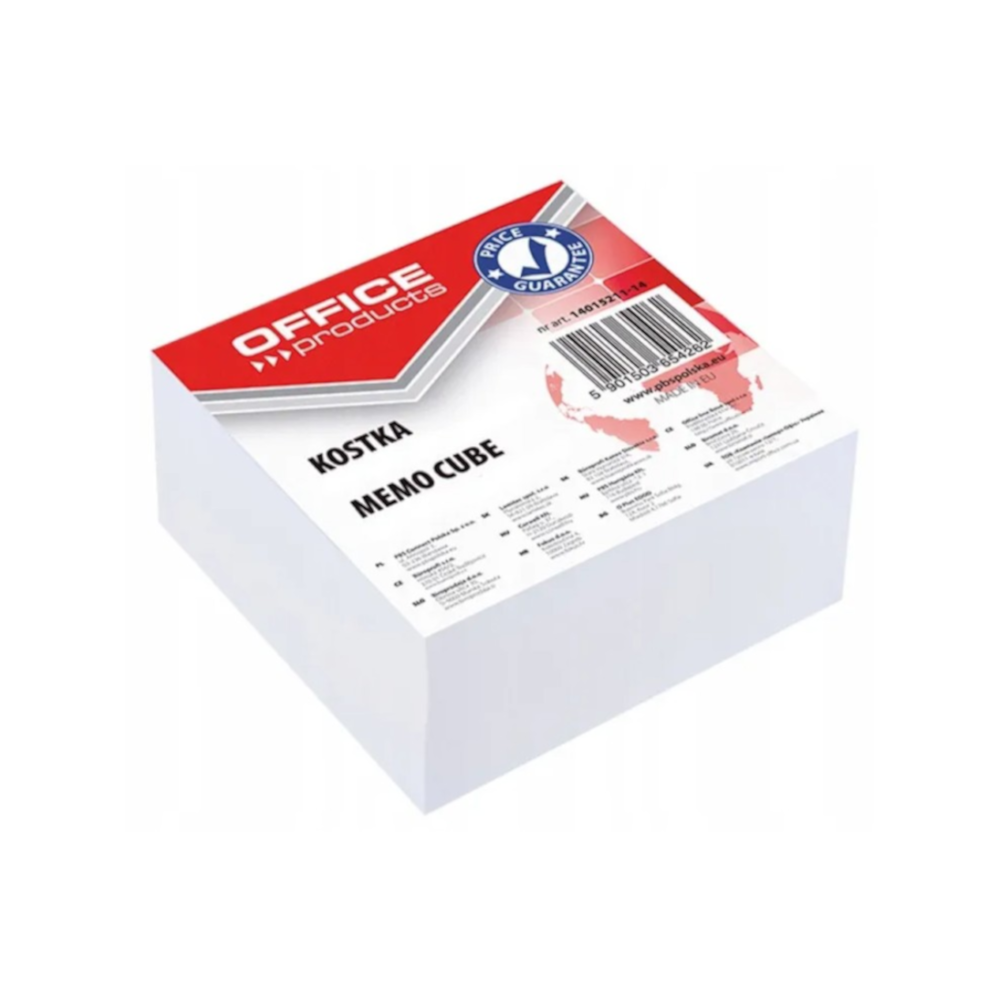 Bloczek, kostka biała nieklejona Office Products 8,5x8,5, 4cm