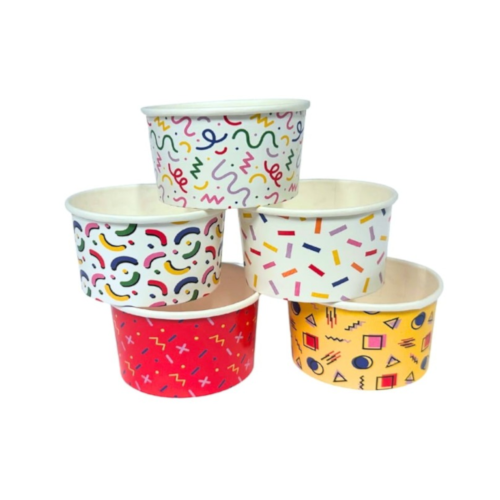 Miska pap nadruk 160ml MEMPHIS MIX, 25szt