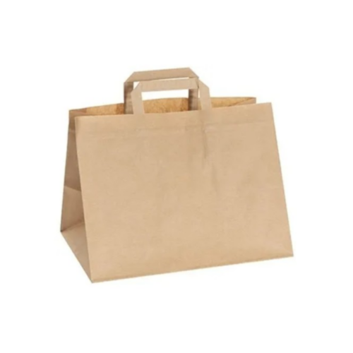 Torba pap szara 320x220x250 uchwyt płaski, 70gr