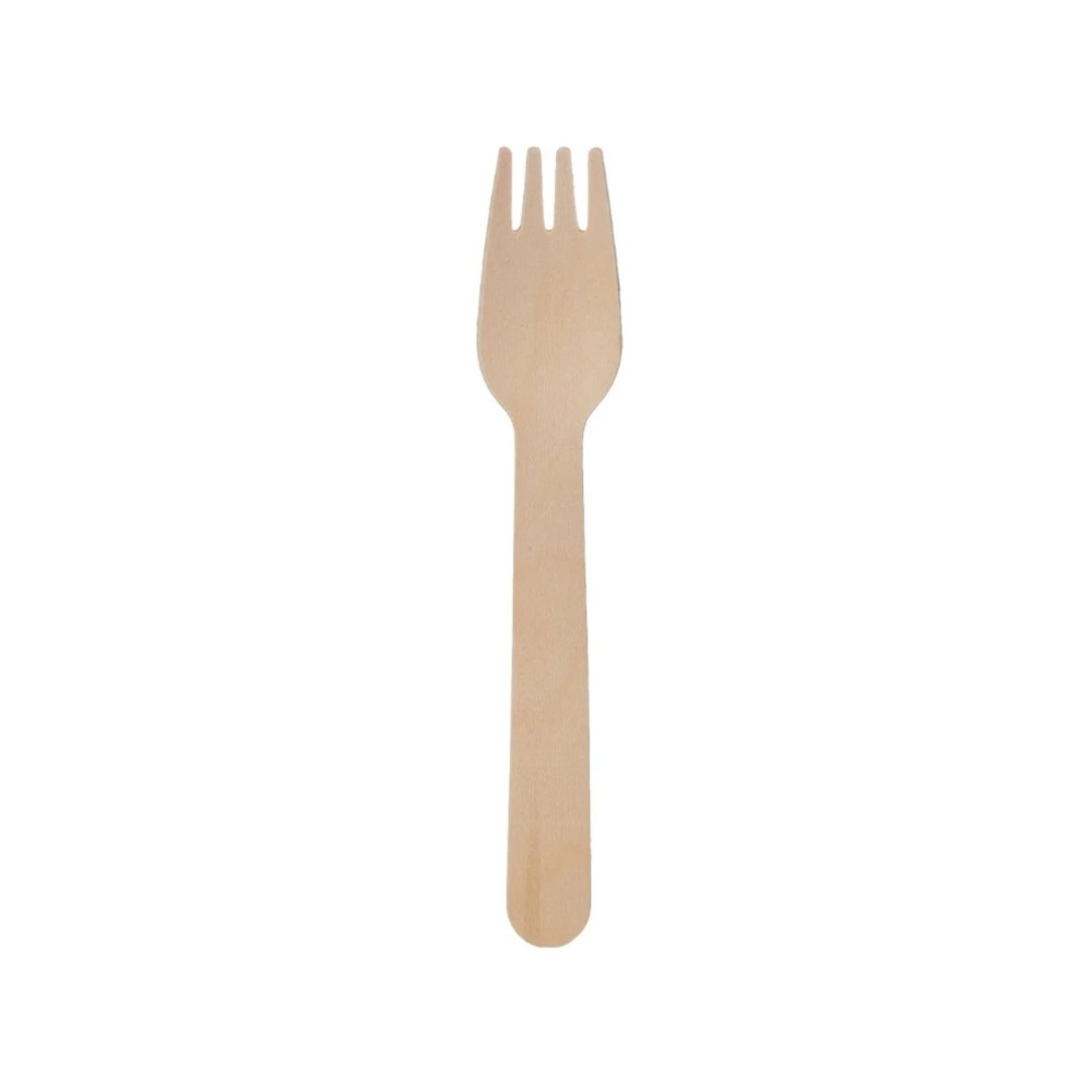 Widelec drewniany 16cm Natura, 100szt