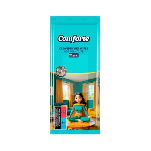 Chusteczki nawilżane do mebli, COMFORTE, 70szt