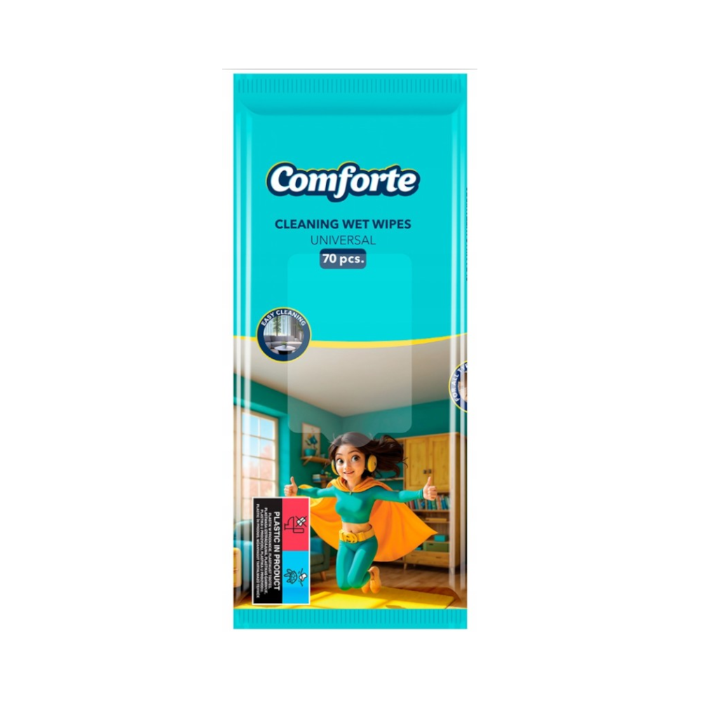 Chusteczki nawilżane uniwersalne, COMFORTE, 70szt